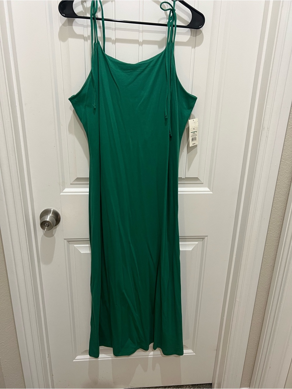 a new day Green Midi Slip Dress with Tie Straps